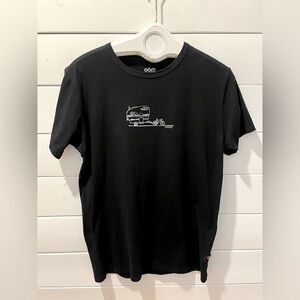 OÖM Eco-Conscious Black Graphic Tee – Size M